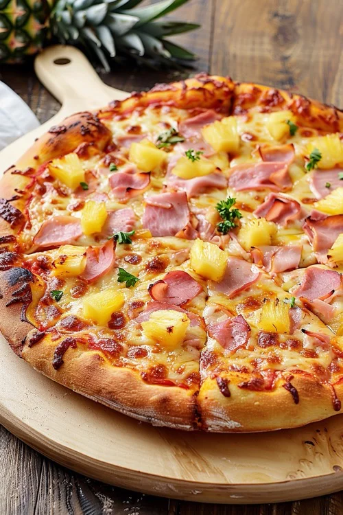 elaboracion pizza hawaiana