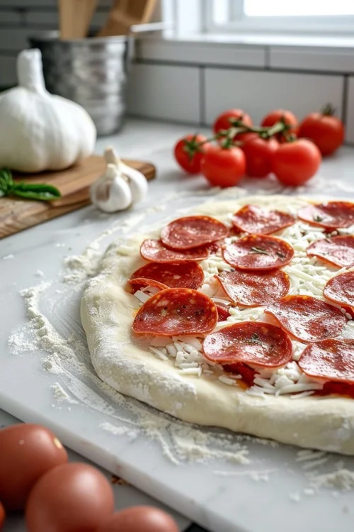 ingredientes pizza de pepperoni